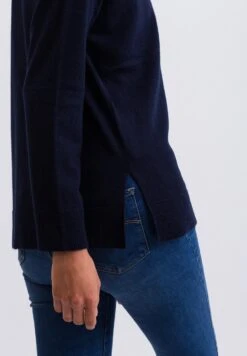 V-Ausschnitt Mit Seitenschlitzen - Trui - Marine Blau -Modex Winkel d05cee9f625b487eba27d52f1b81e5fc