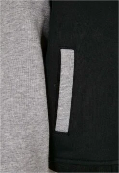 URBAN CLASSICS 2-Tone- Sweater Met Rits - Black Grey -Modex Winkel d1cc119412bd47638998d18c9fbaec3a