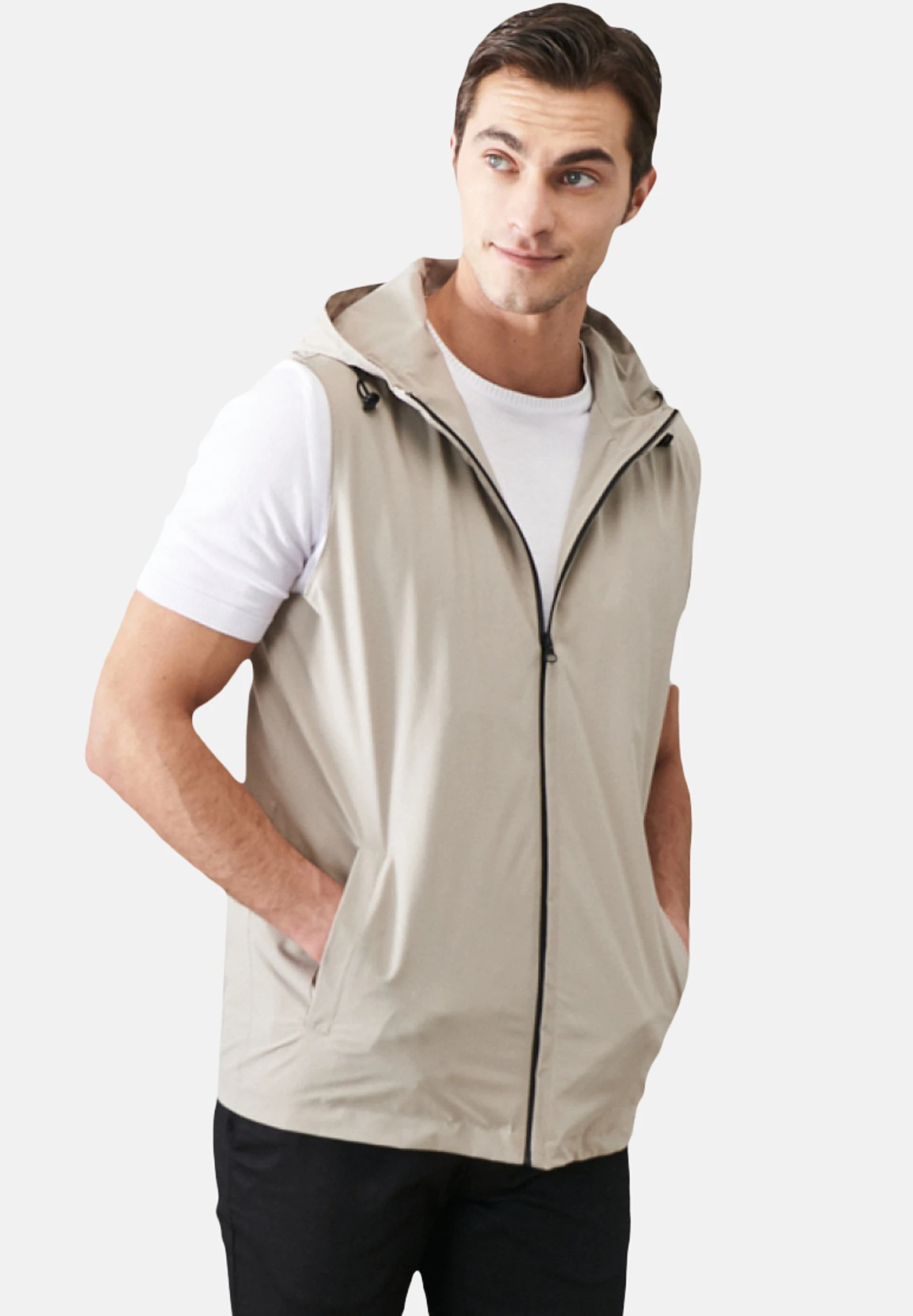 Standard Fit - Bodywarmer - Beige 4 Standard Fit - Bodywarmer - Beige - Afbeelding 4