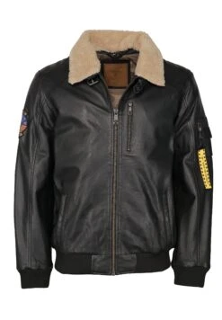 Top Gun Stylisch- Leren Jas - Black