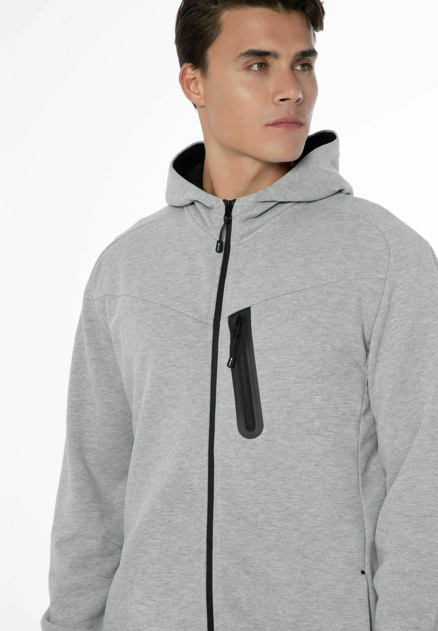 Sweater Met Rits - Dark Grey Melee 4 Sweater Met Rits - Dark Grey Melee - Afbeelding 4