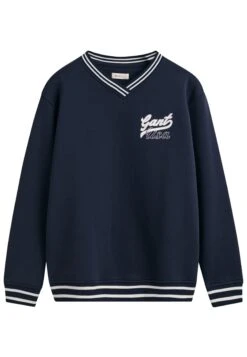 Gant Usa LsV-Neck - Sweater - Evening Blue