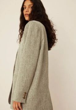 NA-KD Oversize - Halflange Jas - Grey -Modex Winkel dbf803207fc9417fb383a9f6429d5f5f