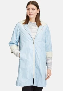 Mit Kapuze - Halflange Jas - Hellblau