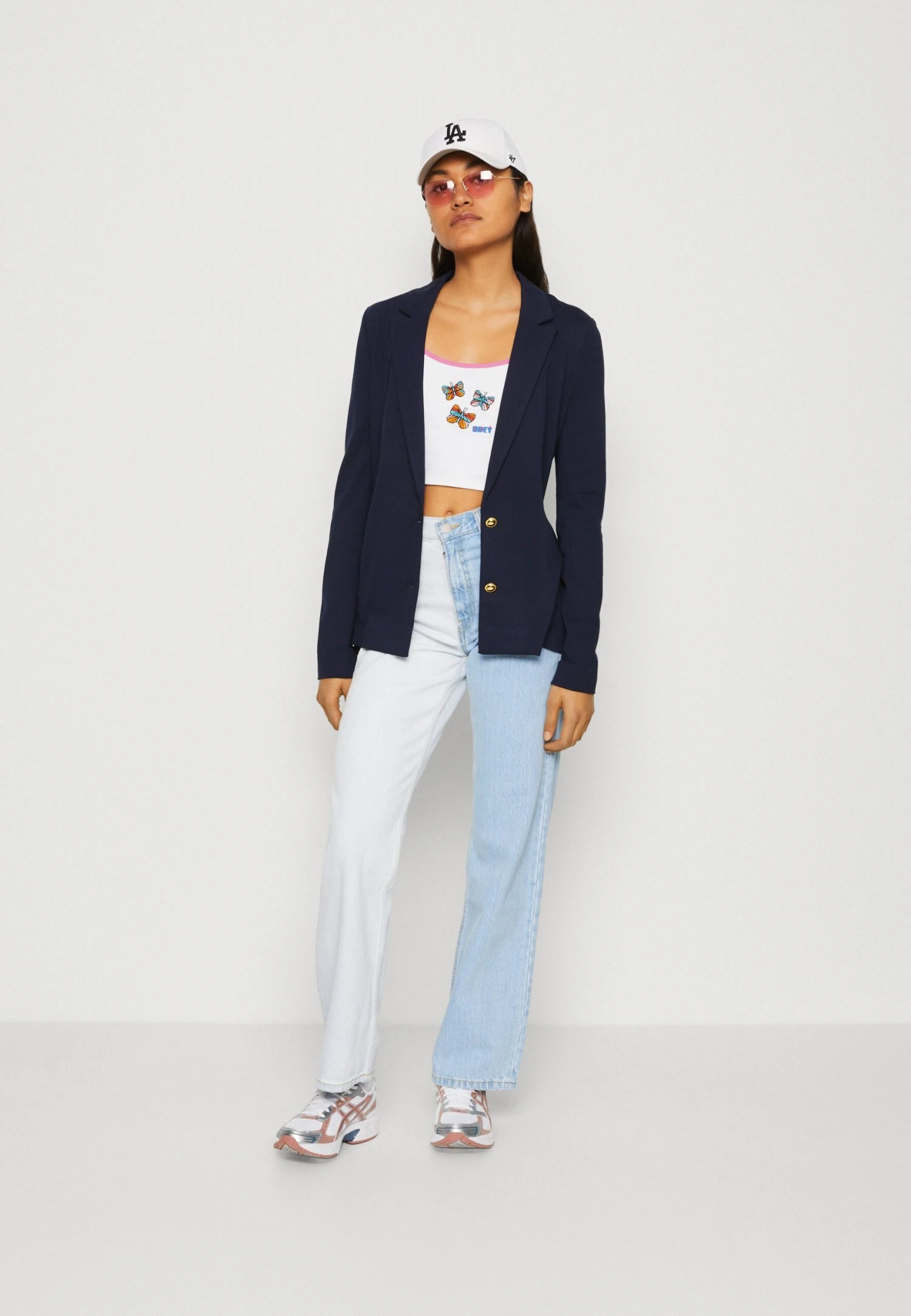 Vero Moda Tall Vmeva Slim Blazer- Blazer - Navy Blazer/Golden 2 Vero Moda Tall Vmeva Slim Blazer- Blazer - Navy Blazer/Golden - Afbeelding 2