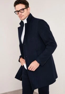 Slim Fit - Mantel - Navy Blue -Modex Winkel e132b9315d294f04a690a01db41090e0