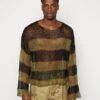 Jaded London Nirvana Striped Loose Jumper - Trui - Green/Black