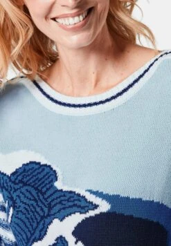 GOLDNER Trui - Azure Blue / White / Patterned -Modex Winkel e577727599194815a0cb2079cf103ce5