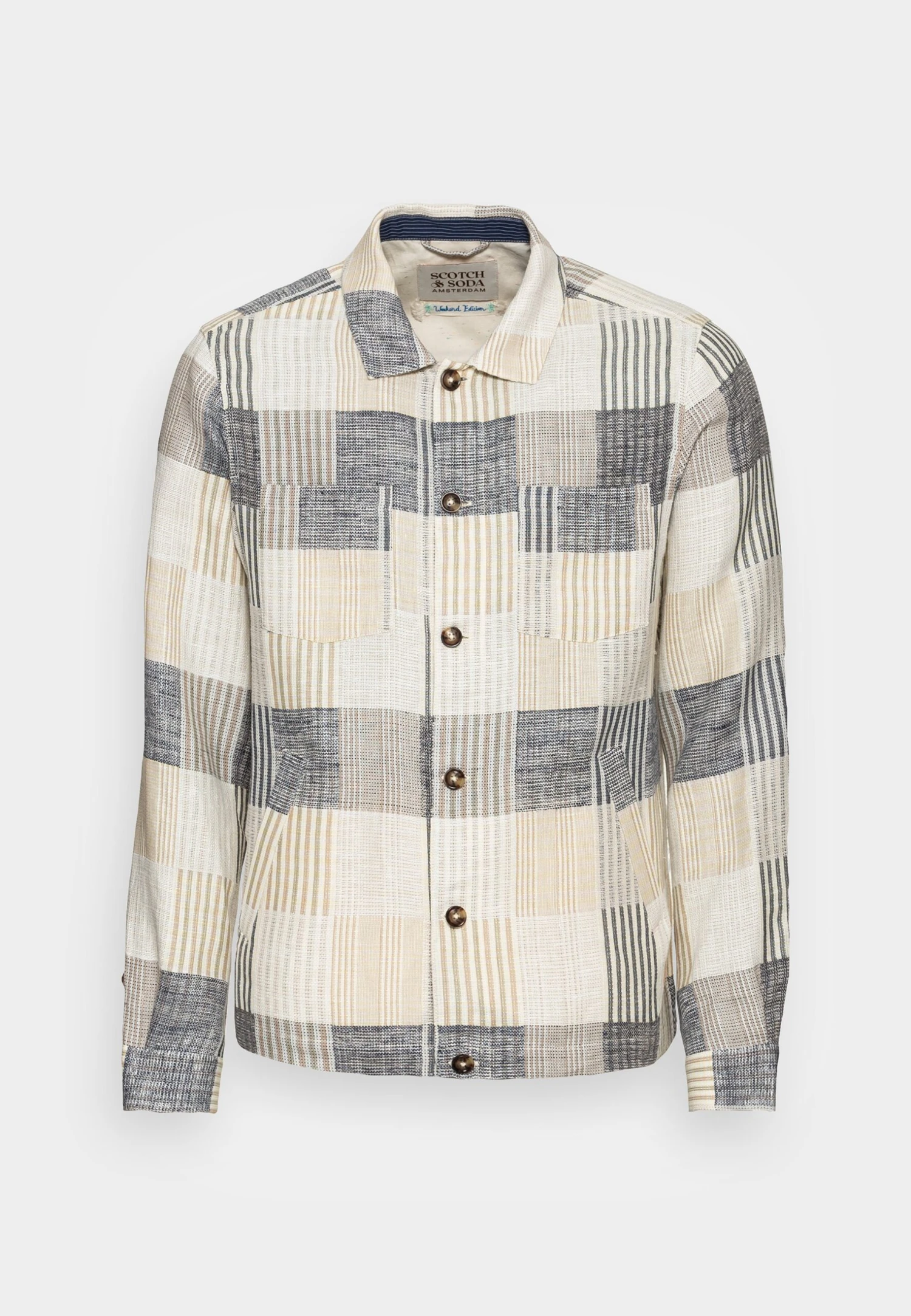 Scotch & Soda Check Overshirt - Lichte Jas - Blue 1 Scotch & Soda Check Overshirt - Lichte Jas - Blue