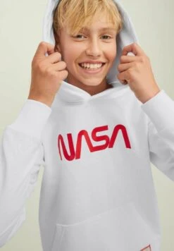 Jack & Jones Junior Jconasa Logo- Hoodie - White -Modex Winkel e9d112a4e2bc4d54b3fb28bb8fc75e58
