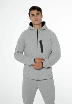 Sweater Met Rits - Dark Grey Melee
