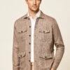 Hackett London Lichte Jas - Sand