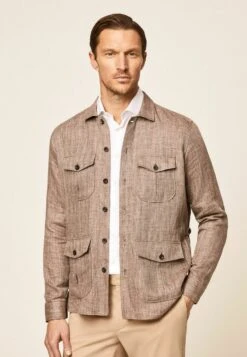 Hackett London Lichte Jas - Sand