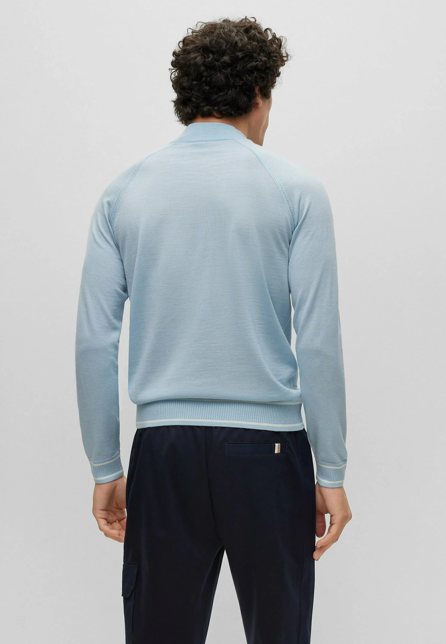 Boss Favino - Trui - Light Blue Seven 2 Boss Favino - Trui - Light Blue Seven - Afbeelding 2