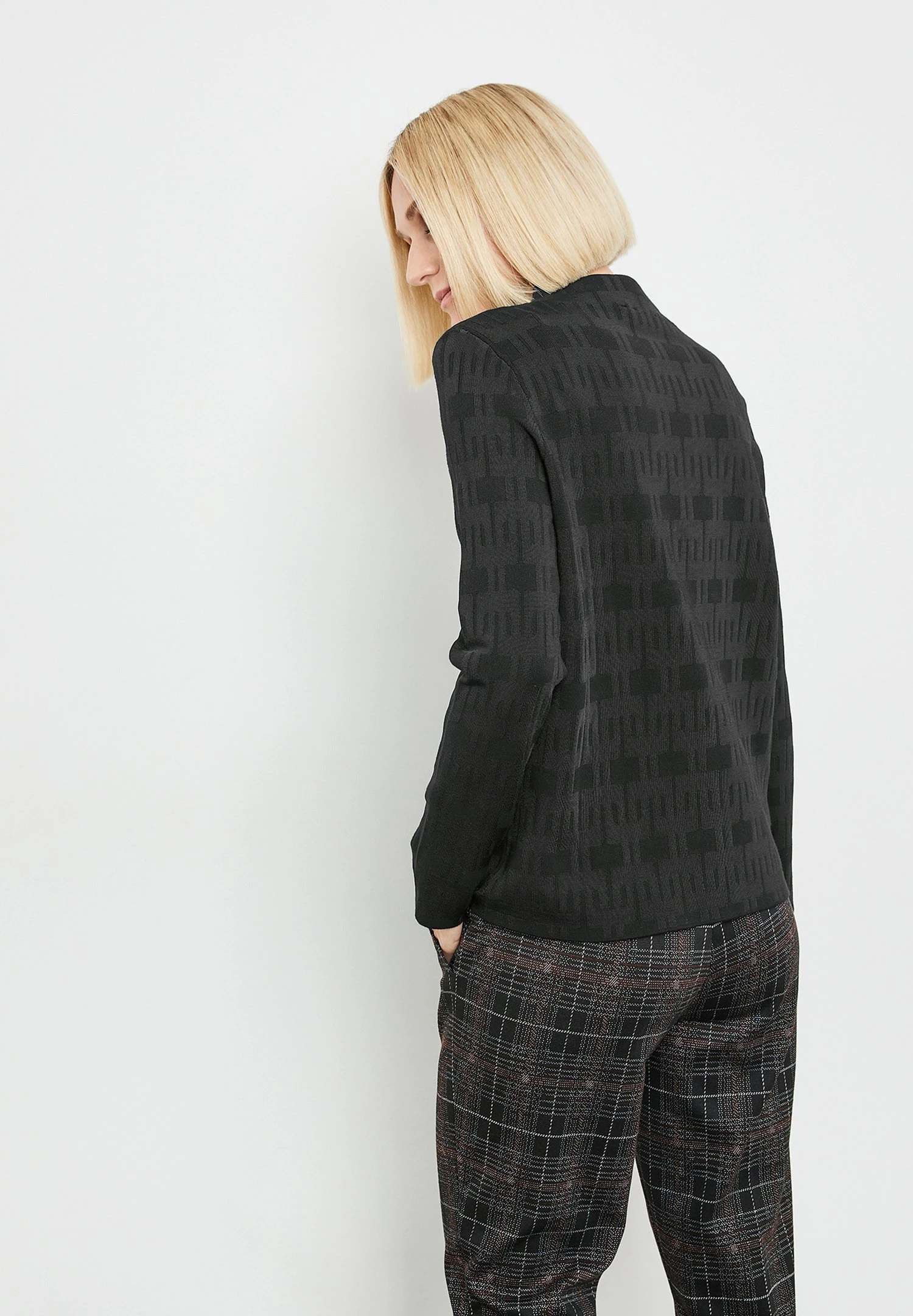 Gerry Weber Langarm Rundhals Mit Kurzem Stehkr - Trui - Schwarz 2 Gerry Weber Langarm Rundhals Mit Kurzem Stehkr - Trui - Schwarz - Afbeelding 2