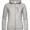 Sail Racing Hood W Gale - Sweater Met Rits - Grey Melange