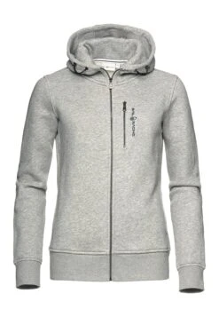 Sail Racing Hood W Gale - Sweater Met Rits - Grey Melange