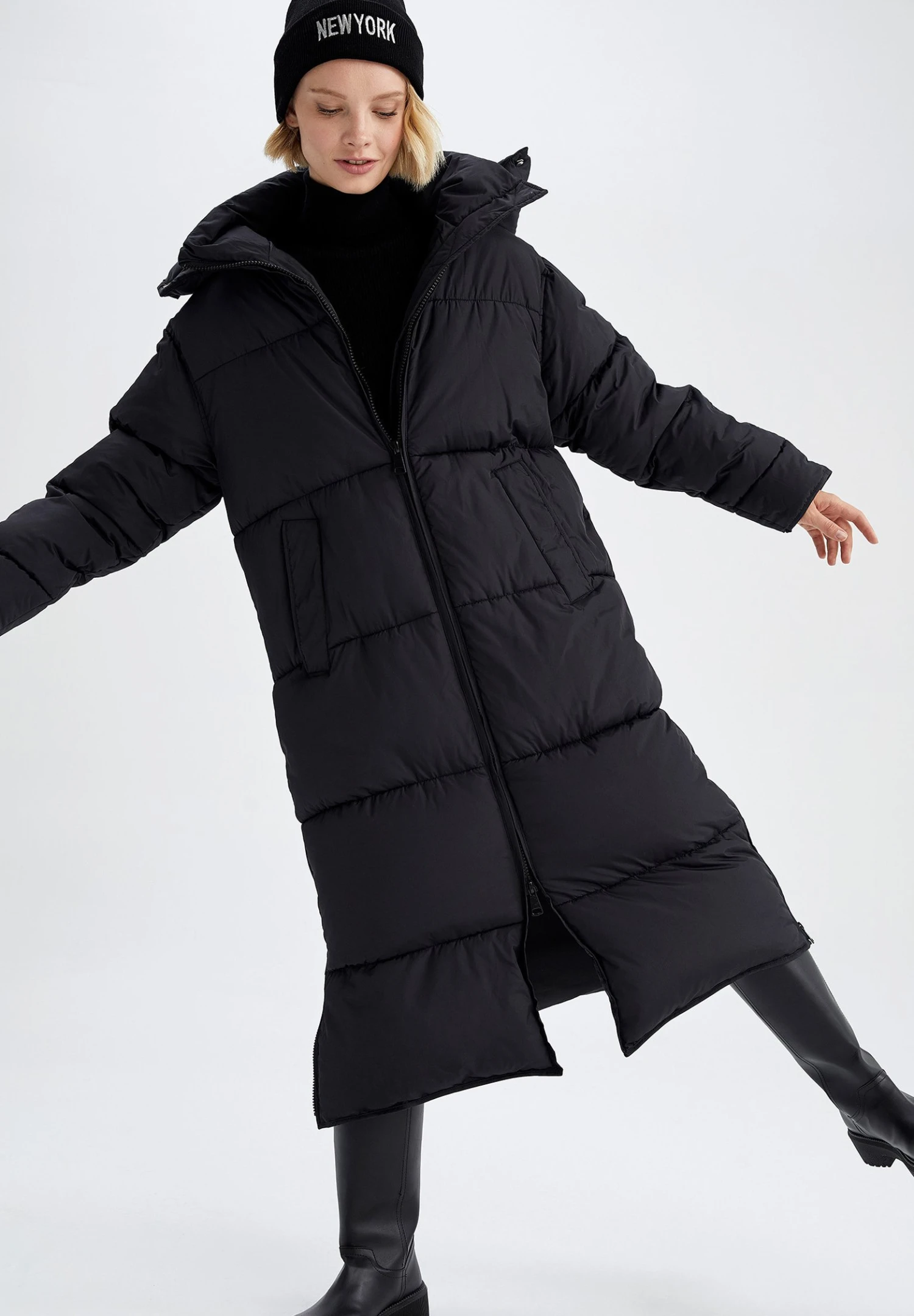 DeFacto Relax Fit- Winterjas - Black 2 DeFacto Relax Fit- Winterjas - Black - Afbeelding 2