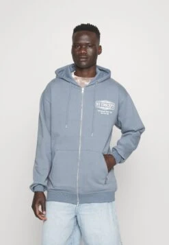 Vintage Zip Through Hood Unisex - Sweater Met Rits - Slate Blue -Modex Winkel f32917b644d6410f9e329c54a4490678