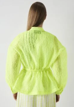 Ipekyol Relaxed Fit Textured Mandarin Collar - Lichte Jas - Green -Modex Winkel f54964448ea440fcba753e60ea1634bd