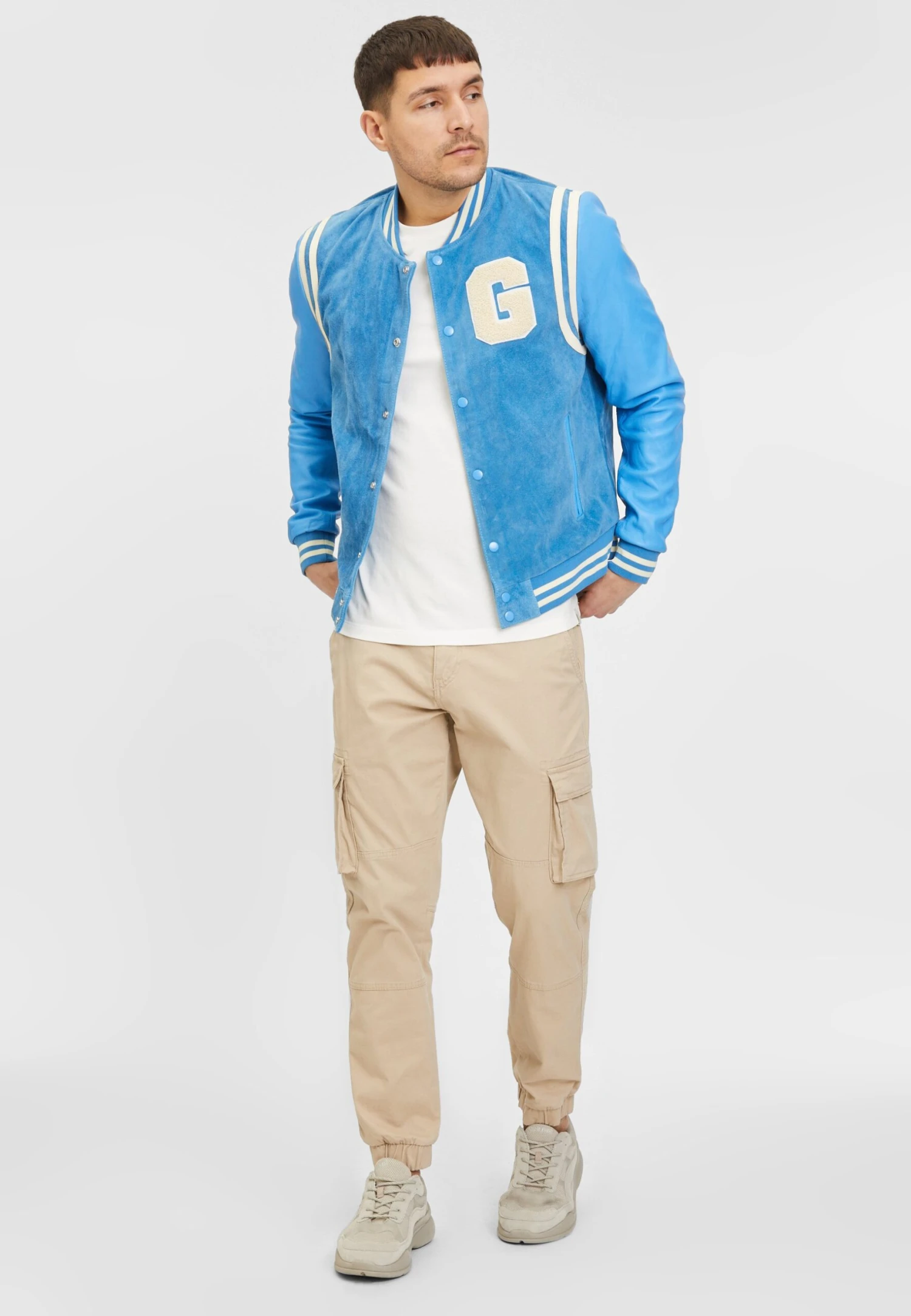 Goosecraft Gc Melrose - Leren Jas - Blaugrau 2 Goosecraft Gc Melrose - Leren Jas - Blaugrau - Afbeelding 2