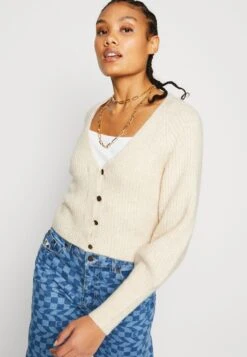 ONLY Onlallie Life Short Cardigan - Vest - Pumice Stone Melange -Modex Winkel f6c6fa0724ec40baa046a801a91853ac