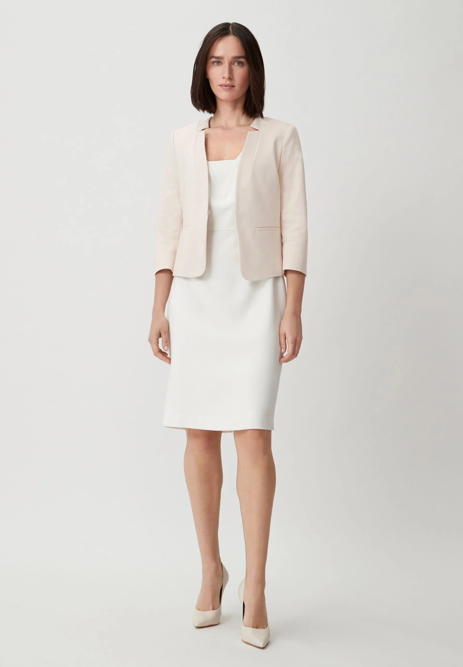 Comma À Manches 3/4 - Blazer - Helles Beige 2 Comma À Manches 3/4 - Blazer - Helles Beige - Afbeelding 2