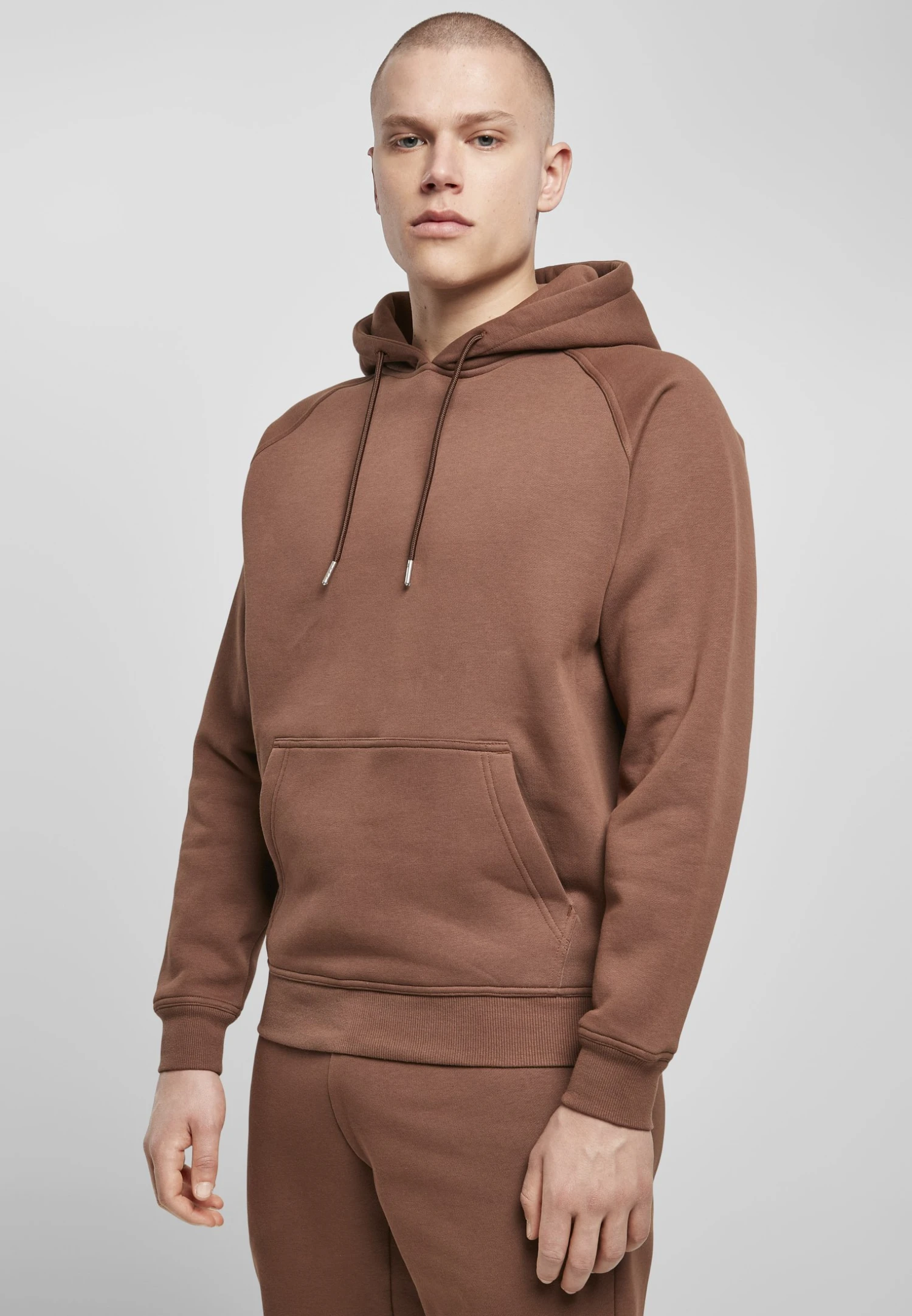 URBAN CLASSICS Blank- Hoodie - Bark 1 URBAN CLASSICS Blank- Hoodie - Bark