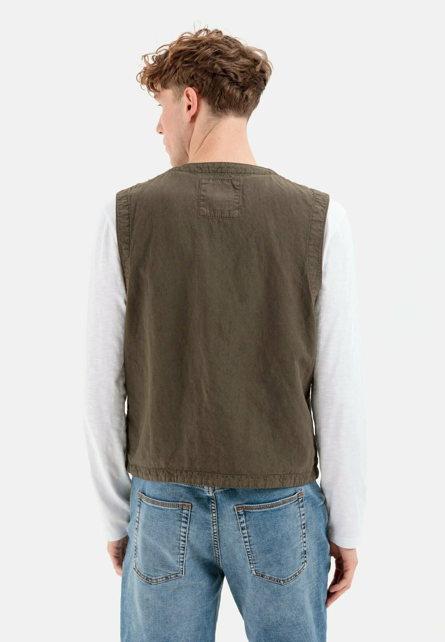 Camel Active Casual Aus Einem Mix - Bodywarmer - Olive/Brown 3 Camel Active Casual Aus Einem Mix - Bodywarmer - Olive/Brown - Afbeelding 3