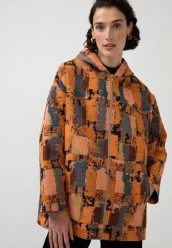 Patterned Gobelin- Halflange Jas - Multi Coloured