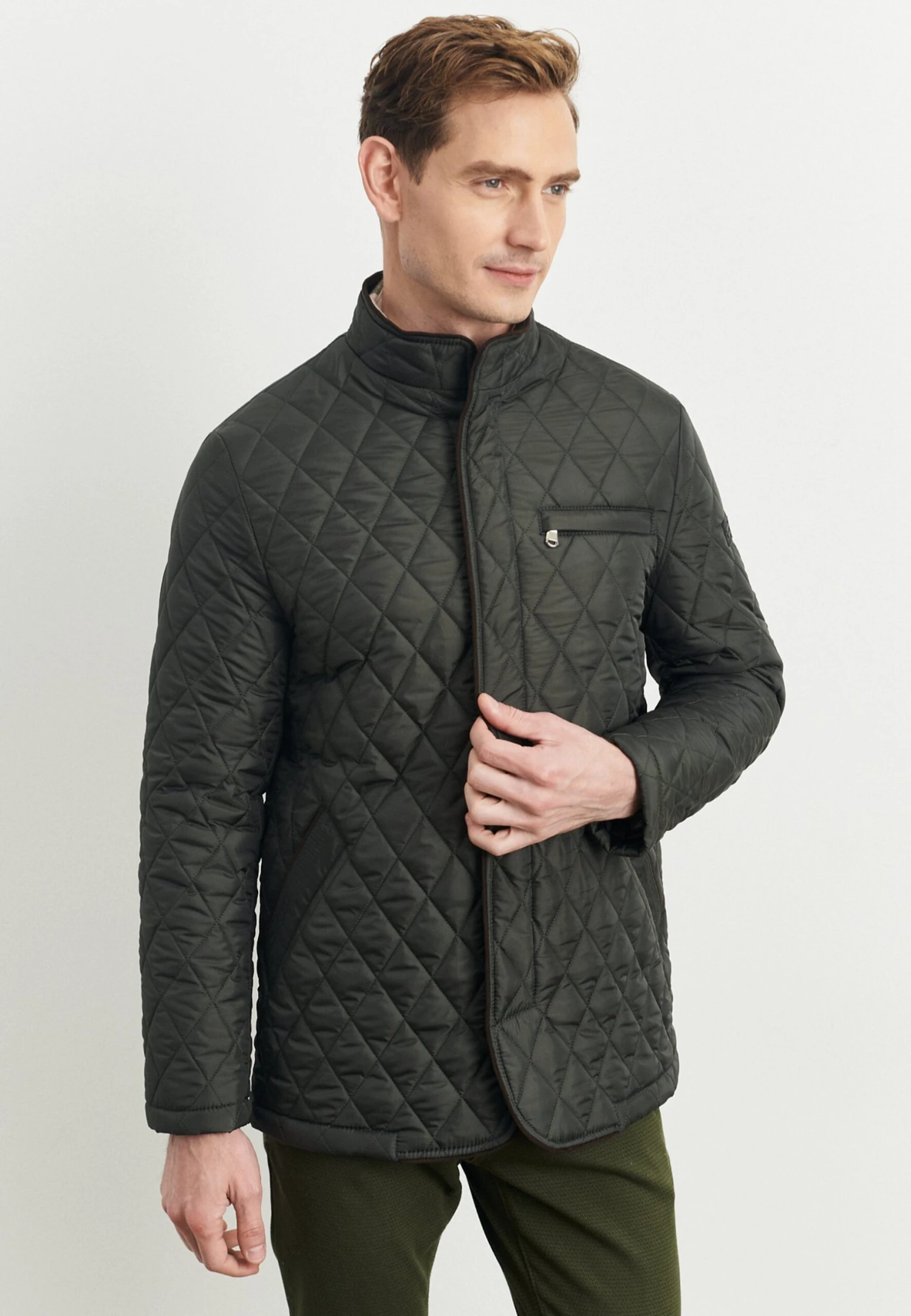 Standard Fit Plain - Jas - Khaki 4 Standard Fit Plain - Jas - Khaki - Afbeelding 4