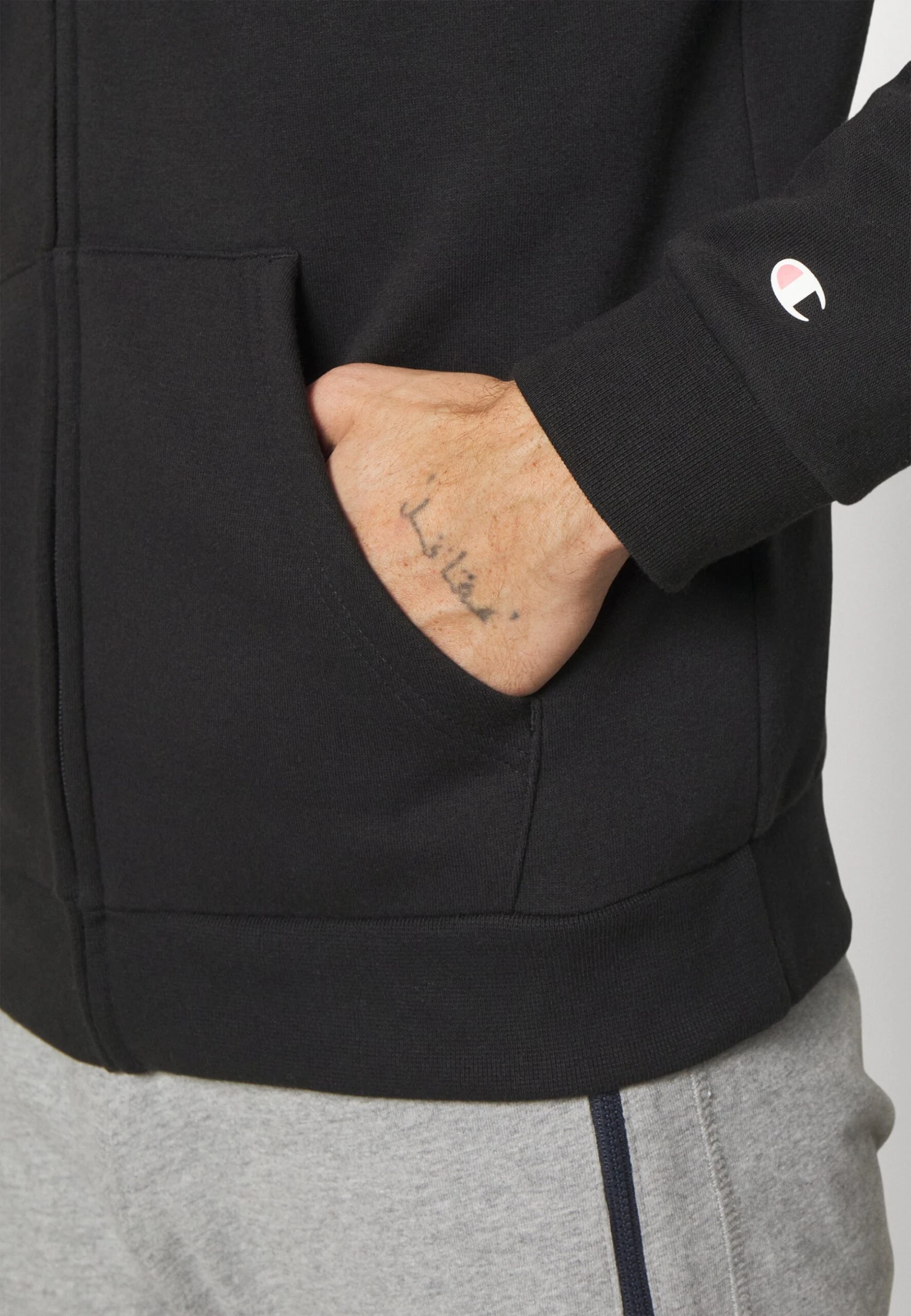 Champion Basic Hooded Full Zip - Sweater Met Rits - Black 5 Champion Basic Hooded Full Zip - Sweater Met Rits - Black - Afbeelding 5