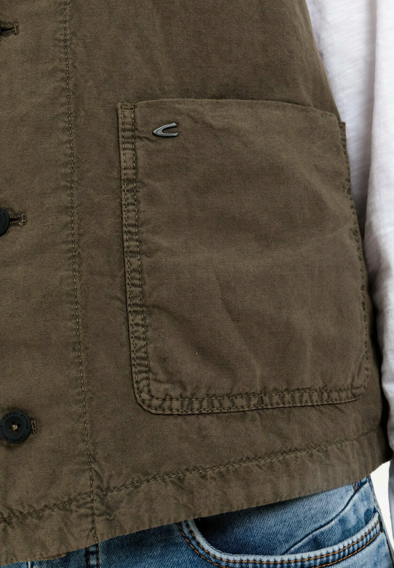 Camel Active Casual Aus Einem Mix - Bodywarmer - Olive/Brown 9 Camel Active Casual Aus Einem Mix - Bodywarmer - Olive/Brown - Afbeelding 9