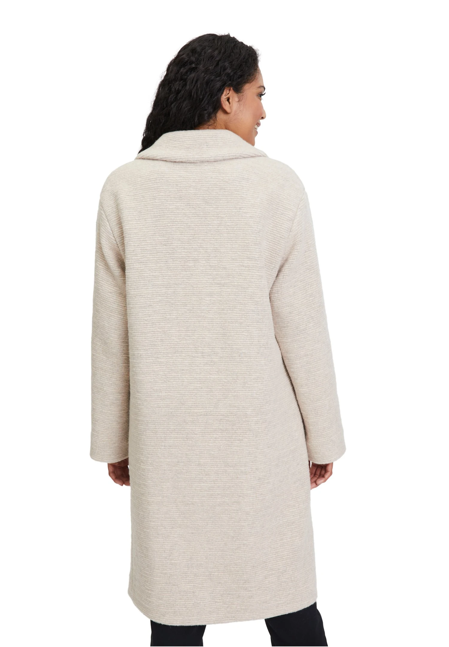 Mit Reverskragen - Mantel - Beige 8 Mit Reverskragen - Mantel - Beige - Afbeelding 8